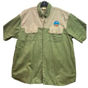 TAG Shirt Mens Extra Large Safari Camping Hiking Outdoors Mexico Patch Workwear